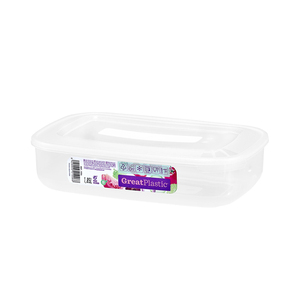 Contenitore per alimenti in plastica Danube con coperchio rettangolare 1,85L - Product Image 1