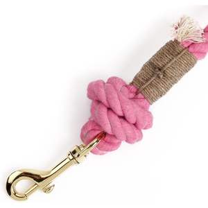 Handcrafted Pink Braided PU Rope <b>Dog</b> <b>Leash</b> – Medium <b>Dogs</b> Cute Solid Pattern Pet Walking & Training <b>Leash</b> - Product Image 3