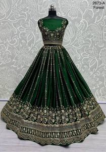 นักออกแบบ lehenga choli กับงาน zari แฟนซี - Product Image 5