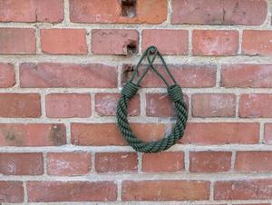 Embrasse de rideau vert foncé en coton fait main - Product Image 3