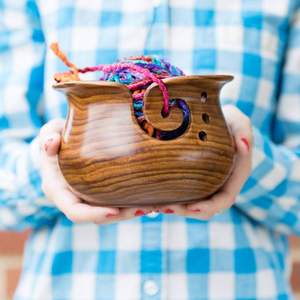 ชามเส้นด้ายไม้ของขวัญสำหรับถักและ crocheters - Product Image 5