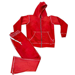 ชุดวอร์มประดับพลอยเทียมสำหรับผู้ชายชุดวอร์มสไตล์ใหม่ออกแบบได้ตามต้องการเสื้อผ้าแนวสตรีทเสื้อวอร์มประดับพลอยเทียมระบายอากาศสำหรับผู้ชาย - Product Image 1