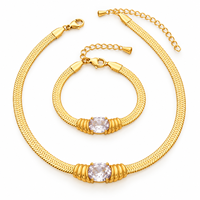 Ensemble de bijoux en acier inoxydable de qualité supérieure, élégant et moderne, avec chaîne serpent, pour fêtes, mariages, occasions professionnelles, anniversaires
