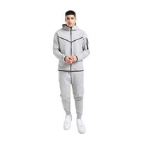 Survêtement en molleton de coton personnalisé avec logo pour homme, grande taille, style streetwear hivernal, écologique, pour l'entraînement et le quotidien, vente en gros OEM