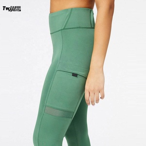 Leggings de sport pour femmes en coton/fibre de bambou de haute qualité, respirants, sans coutures, taille haute, pour le fitness et le yoga - Product Image 3
