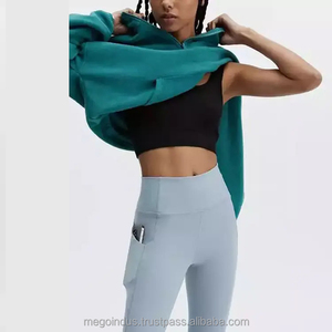 Sudaderas de algodón de peso pesado de tendencia con media cremallera para mujer Stand Autumn Jumper Hood Y2K Streetwear Color Block Hoodie - Product Image 2