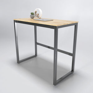 Escritorio Ergonómico Minimalista para Trabajar de Pie con Superficie de Madera y Estructura de Acero, 105 cm de Altura - Product Image 1