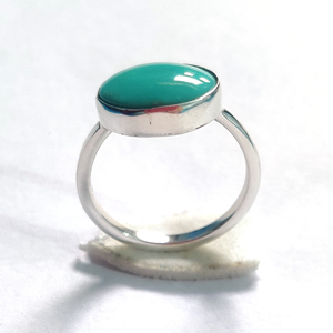 Regalo de Navidad turquesa Natural 12x9mm piedra preciosa ovalada 925 anillos de plata 2,81 GMS hecho a mano belleza durmiente anillos de joyería de plata - Product Image 6