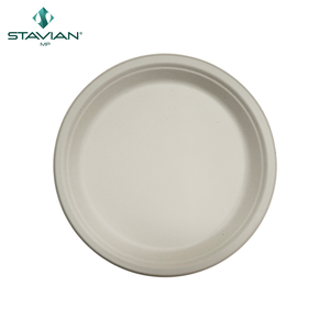 100% fibres de sécurité alimentaire sans PFAS sans produits chimiques toxiques à base de plantes jetables durables 100% biodégradables plaque écologique - Product Image 4
