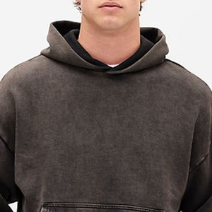 Sweat-shirt pour acheteurs en gros avec prix de gros, pull pour hommes, streetwear tendance avec manches longues, poche et logo personnalisé - Product Image 2