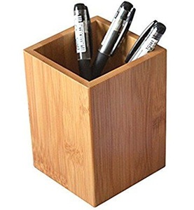 Wholesale Acacia Wood Desktop Organizer Wooden Pen <b>Holder</b> and <b>Pencil</b> Rack <b>for</b> Office Countertop <b>Desk</b> - Product Image 1