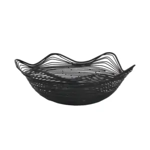 Cesta de fruta de hierro de nuevo diseño para sala de estar moderna cesta de aperitivos de frutas para el hogar del proveedor indio - Product Image 2