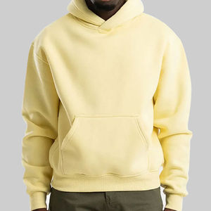 Sudadera con Capucha para Hombre, Gruesa, de Invierno, Bordada, Lisa, Teñida, Ecológica, Resistente al Viento, de Poliéster/Algodón y Felpa - Product Image 5