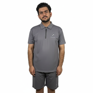 Nouveautés Tenues d'été pour hommes Mode Ensemble chemise et short rayés de haute qualité Respirant Ensembles courts en coton et polyester pour hommes - Product Image 1