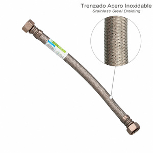 Tuyau de thermostat flexible en acier inoxydable, femelle 1/2" - femelle 1/2", longueur 300 mm - Product Image 4