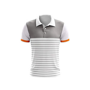 เสื้อยืดโปโลลำลองแขนสั้นสำหรับผู้ชายฤดูร้อนพิมพ์ลายปักโลโก้ - Product Image 5