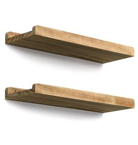 Floating <b>Shelves</b>, Wood Hanging Wall <b>Shelves</b> for Storage, Wall Mounted <b>Shelves</b> for Bathroom, <b>Living</b> <b>Room</b>, Kitchen, Bedroom - Product Image 1