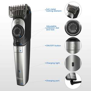 Kit de Afeitado 5 en 1 para Hombre, Recargable por USB, Inalámbrico, para Recortar el Cabello, Bigote y Nariz, con Cuchillas de Acero Inoxidable, Enchufes US y UK - Product Image 1