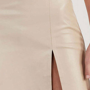 Fournisseur direct d'usine, jupe en cuir pour femmes, meilleur design, prix de gros, jupe en cuir à faible MOQ - Product Image 6