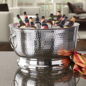 Enfriador portátil de bebidas de acero inoxidable Accesorios de barra de cobre y metal sostenible para fiestas - Product Image 6