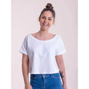 T-shirt court personnalisé pour femme en coton et merchandising artistique pour t-shirts promotionnels - Product Image 5