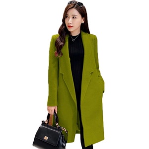 Vente en gros 2025 manteau uni pour femmes meilleure qualité manteau long en laine très vendu manteau long d'automne pour femmes - Product Image 6