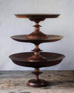 Two-Tier Wood Eco-friendly Non-Stick Handmade <b>Cake</b> <b>Stand</b> Durable Portable Cupcake Display Server Customizable Design <b>Cake</b> Tools - Product Image 3