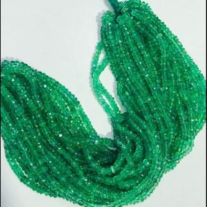 Perles d'émeraude verte naturelle de haute qualité cocarde à facettes bijoux à bricoler soi-même pierre précieuse origine zambienne - Product Image 3