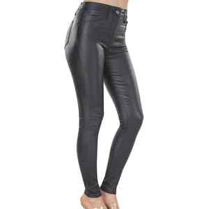 Pantalones de cuero de mujer hechos a medida de diseño clásico precio barato material de calidad premium pantalones de cuero hechos - Product Image 1