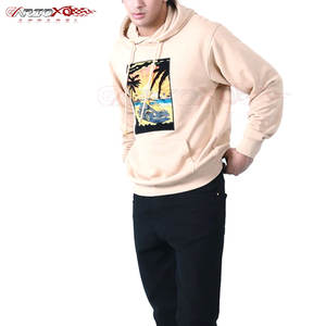 เสื้อมีฮู้ดสำหรับผู้ชายพิมพ์ลายกราฟิกด้านหน้าและคอเสื้อมีฮู้ดจากพื้นฐานพื้นฐานพื้นฐาน - Product Image 6