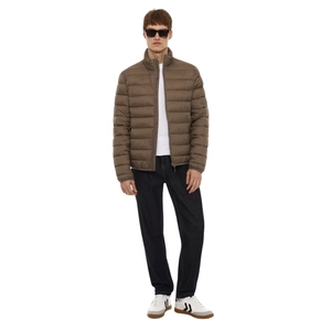 Nuovo arrivo piumino leggero <span class=keywords><strong>da</strong></span> <span class=keywords><strong>uomo</strong></span> personalizzato completo materiale impermeabile con motivo a quadri antivento <span class=keywords><strong>visone</strong></span> scuro - Product Image 4