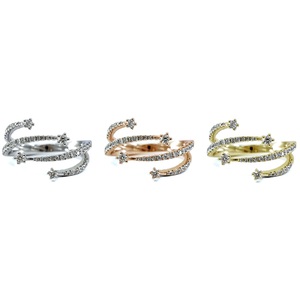 Decorative Meteor Modern Logo Style Cluster Diamond Pave Setting 18k White Gold Wedding Engagement Bands for Anniversary Party - Product Image 4