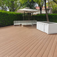 Planches de terrasse extérieures en WPC gris clair traditionnelles, imperméables, écologiques, directement de l'usine, 150x30mm