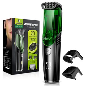 Tondeuse à barbe électrique rechargeable pour hommes, longueur réglable, tondeuse à moustache, lame en acier inoxydable, étanche IPX7, batterie - Product Image 1
