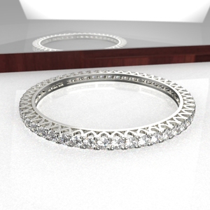 Avarta Jewellery Brazalete de plata de ley 92,5 con 25 centavos cada uno Diamantes americanos de grado 5A-Piezas individuales - Product Image 1