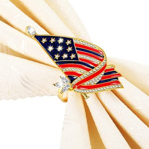 Precioso servilletero con bandera de EE. UU. Suministro al por mayor coleccionable de lujo Venta caliente para bodas Hecho EN LA India - Product Image 1