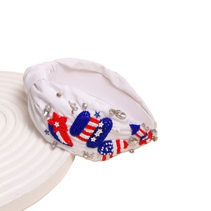 Diadema de moda con bordado de cuentas para mujer, ideal para fiestas, diadema bordada con cuentas de primera calidad y diseño con detalles de cristal. - Product Image 5