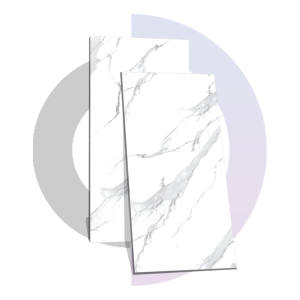 Baldosas hexagonales de porcelana brillante 600x1200mm Diseño moderno Ladrillo refractario Blanco 9mm de espesor - Product Image 1