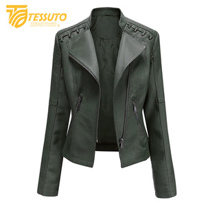 Chaqueta de cuero real para mujer de calidad superior Chaqueta de cuero genuino de alta calidad con MOQ bajo Chaquetas de mujer de cuero con estilo - Product Image 1