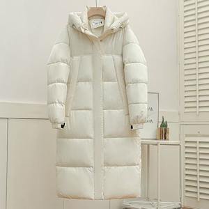 Veste longue d'hiver réversible pour femmes grande taille manteau à capuche toile respirante coton imperméable extérieur chaud Design intérieur - Product Image 3