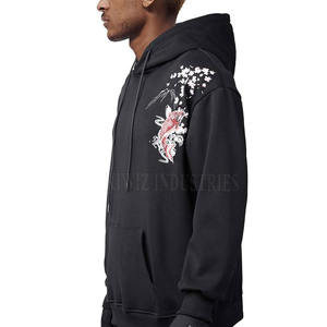 Sudaderas con capucha bordadas de estilo de diseñador para hombre, sudaderas con capucha bordadas con logotipo personalizado pesado - Product Image 3