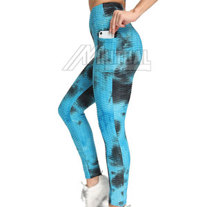 Hot Selling <b>Women's</b> High Waist Gym <b>Leggings</b> Casual Polyester Spandex Fitness Scrunch Butt <b>Leggings</b> for Adults Knitted Fabric - Product Image 3