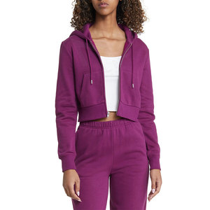 Vente directe d'usine, ensembles de sweats à capuche légers pour femmes grandes tailles, 100% coton, dernier design en stock - Product Image 4