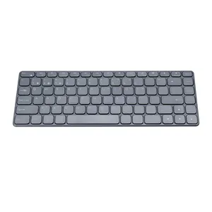 Hot selling ultra-thin portable aluminum alloy anodized sandblasted wireless BT keyboard for Mac PC iPhone iPad IOS Android