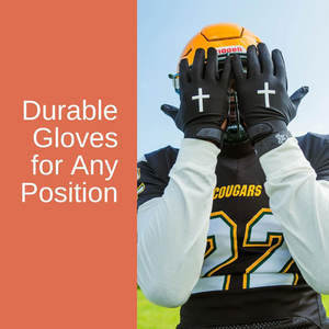 Nouveauté Gants de football américain avec paume adhérente OEM Gants de football rembourrés de haute qualité Fournisseur de joueurs de ligne Football américain - Product Image 4