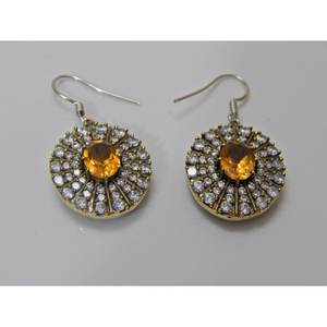 Joyería turca, pendiente de citrino de Plata de Ley 925, oro rosa hecho a mano con regalo de circón para niñas y mujeres - Product Image 5