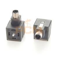 Connecteur solénoïde DIN 43650 Type A 3 broches, boîtier de bobine de vanne solénoïde avec LED compatible Hirschmann VAD 1A-1-3-M12-5 12141