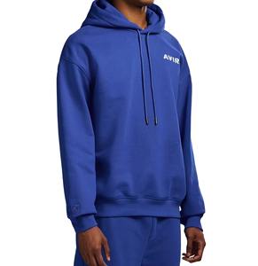 Sweat à capuche unisexe de haute qualité avec fermeture éclair, bleu, style Avirex, imprimé personnalisé DTG/DTF, en molleton de coton, logo sur le devant, pour homme, taille plus - Product Image 6