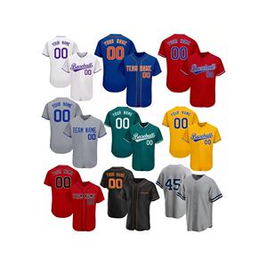 Personnalisé Respirant Séchage Rapide Léger Rose-Bleu Clair Authentique Noir Blanc Baseball Jersey Offre Spéciale En Gros Imprimé - Product Image 6