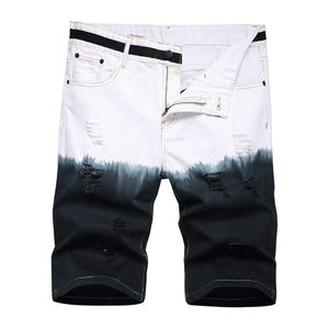 High quality Custom made <b>White</b>,Navy <b>Denim</b> <b>Shorts</b> Men's 100% Cotton Eco-Friendly Casual Distressed Style <b>Shorts</b> - Product Image 1
